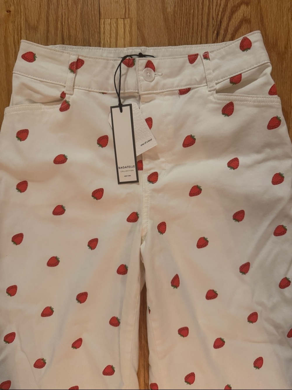 Bagatelle Strawberry Cropped Wide Leg Pants - Picture 4 of 8